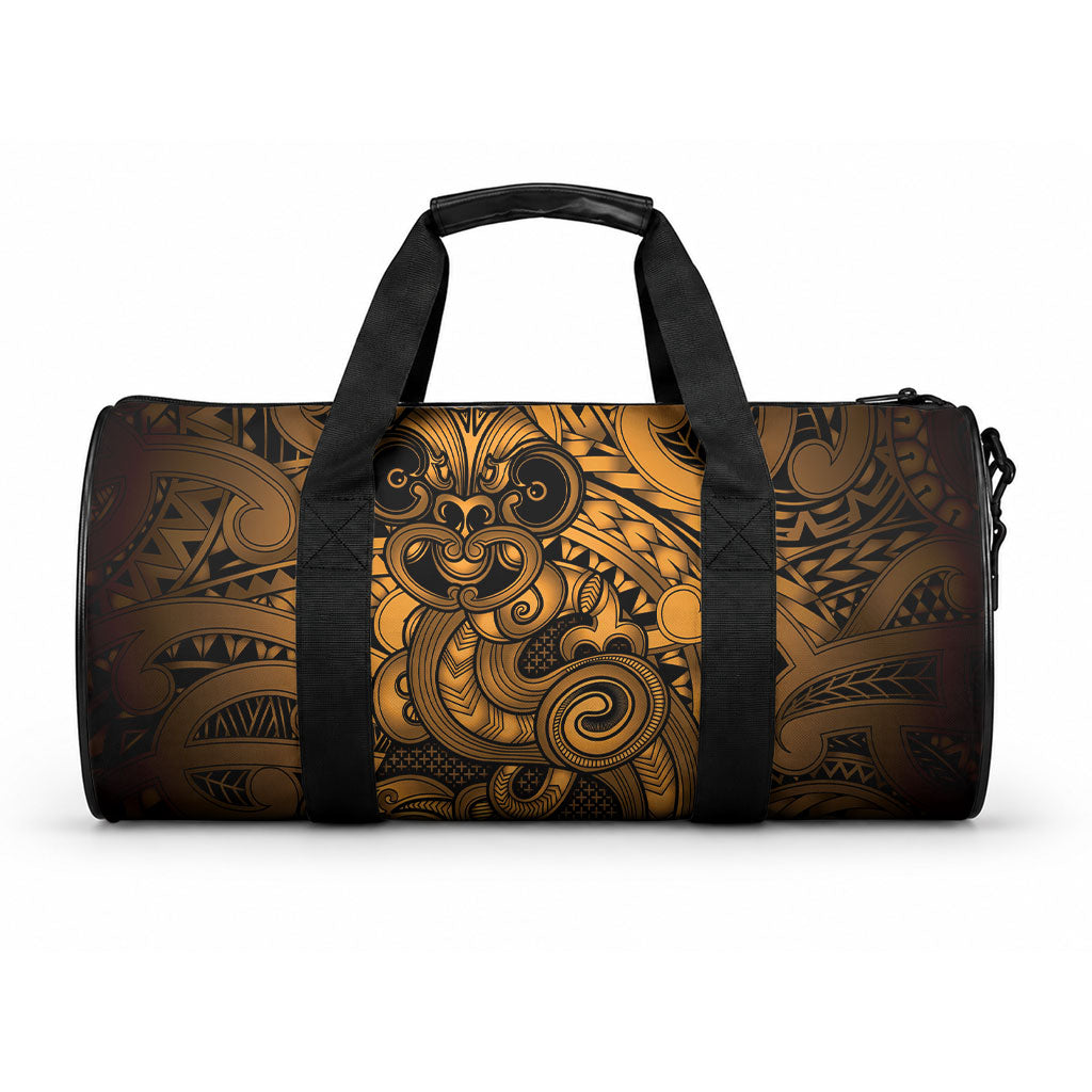 Aotearoa Maori Hei Tiki Duffle Bag Koura Kowhaiwhai Puhoro Motif LT9 One size Gold - Polynesian Pride