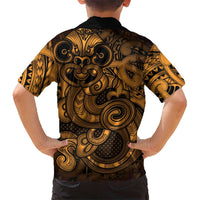 Aotearoa Maori Hei Tiki Family Matching Off Shoulder Maxi Dress and Hawaiian Shirt Koura Kowhaiwhai Puhoro Motif LT9 - Polynesian Pride