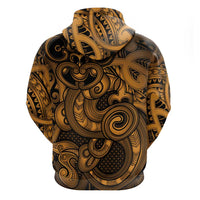 Aotearoa Maori Hei Tiki Hoodie Koura Kowhaiwhai Puhoro Motif LT9 - Polynesian Pride