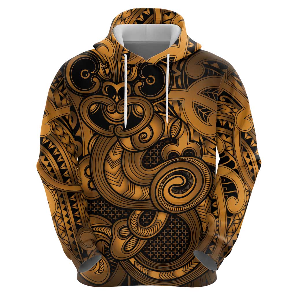 Aotearoa Maori Hei Tiki Hoodie Koura Kowhaiwhai Puhoro Motif LT9 - Polynesian Pride