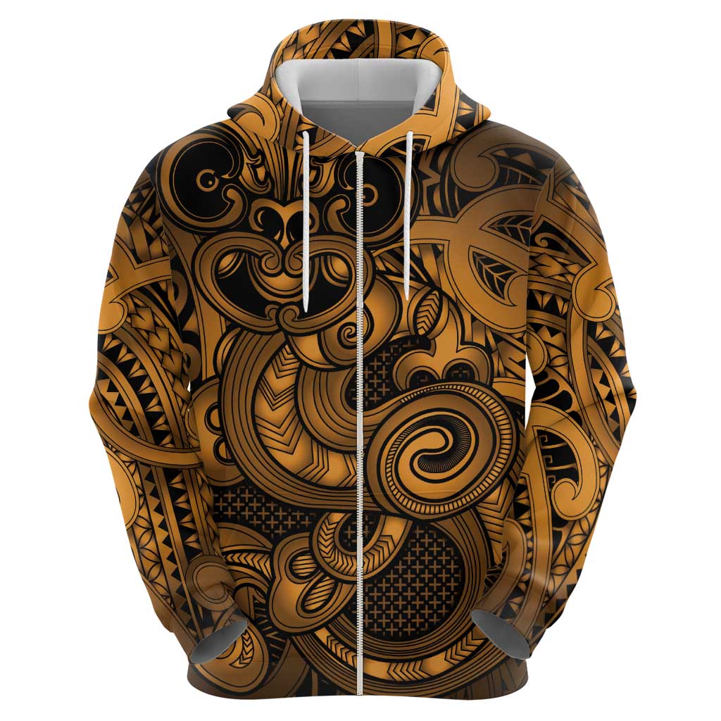Aotearoa Maori Hei Tiki Hoodie Koura Kowhaiwhai Puhoro Motif LT9 - Polynesian Pride