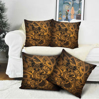 Aotearoa Maori Hei Tiki Pillow Cover Koura Kowhaiwhai Puhoro Motif LT9 - Polynesian Pride