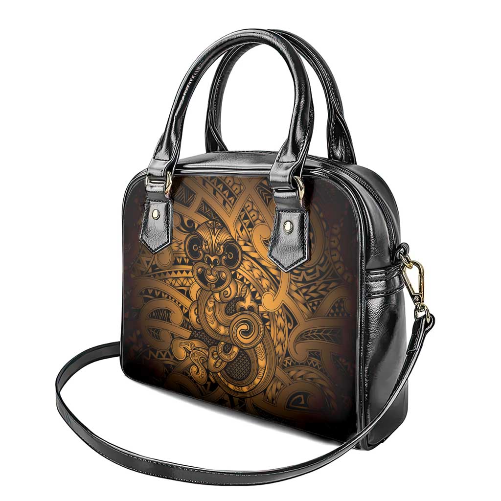 Aotearoa Maori Hei Tiki Shoulder Handbag Koura Kowhaiwhai Puhoro Motif LT9 - Polynesian Pride
