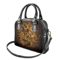 Aotearoa Maori Hei Tiki Shoulder Handbag Koura Kowhaiwhai Puhoro Motif LT9 - Polynesian Pride