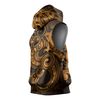 Aotearoa Maori Hei Tiki Sleeveless Hoodie Koura Kowhaiwhai Puhoro Motif LT9 - Polynesian Pride