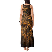 Aotearoa Maori Hei Tiki Tank Maxi Dress Koura Kowhaiwhai Puhoro Motif LT9 - Polynesian Pride