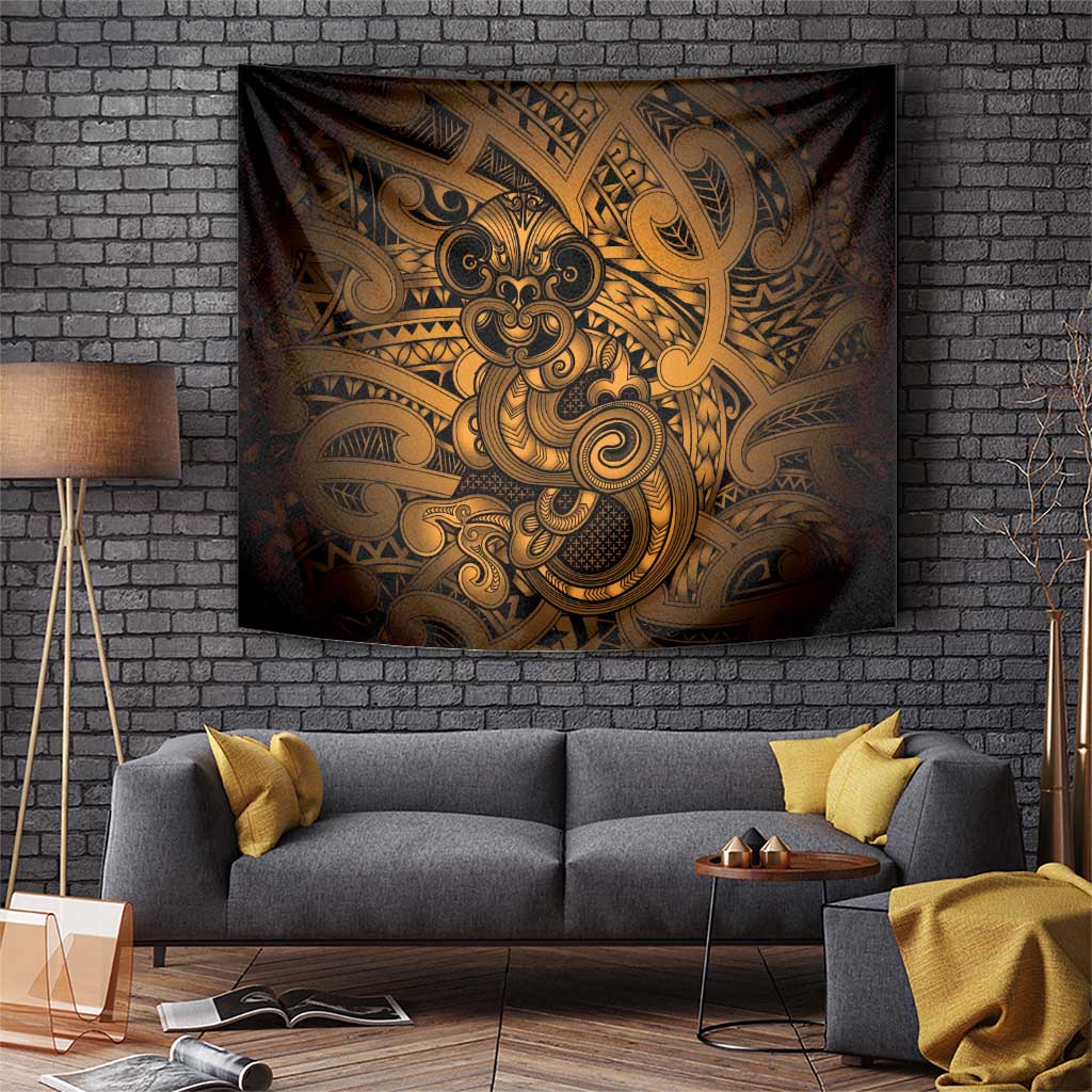 Aotearoa Maori Hei Tiki Tapestry Koura Kowhaiwhai Puhoro Motif