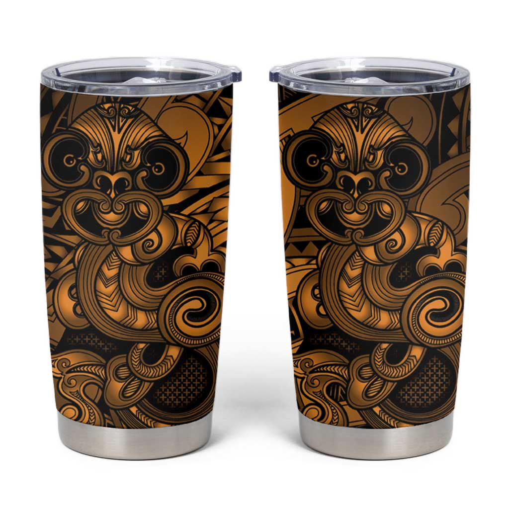 Aotearoa Maori Hei Tiki Tumbler Cup Koura Kowhaiwhai Puhoro Motif