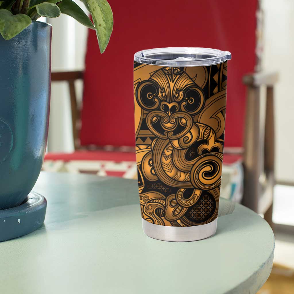 Aotearoa Maori Hei Tiki Tumbler Cup Koura Kowhaiwhai Puhoro Motif LT9 - Polynesian Pride