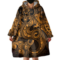Aotearoa Maori Hei Tiki Wearable Blanket Hoodie Koura Kowhaiwhai Puhoro Motif LT9 - Polynesian Pride