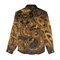Aotearoa Maori Hei Tiki Women Casual Shirt Koura Kowhaiwhai Puhoro Motif LT9 - Polynesian Pride