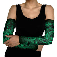Aotearoa Maori Hei Tiki Arm Sleeves Kakariki Kowhaiwhai Puhoro Motif LT9 - Polynesian Pride