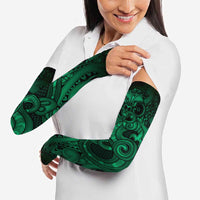 Aotearoa Maori Hei Tiki Arm Sleeves Kakariki Kowhaiwhai Puhoro Motif LT9 - Polynesian Pride