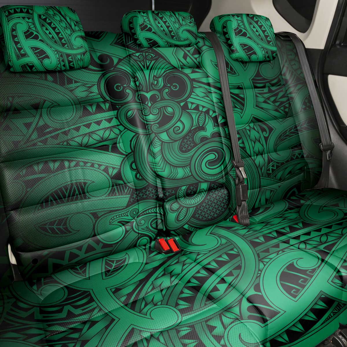 Aotearoa Maori Hei Tiki Back Car Seat Cover Kakariki Kowhaiwhai Puhoro Motif LT9 - Polynesian Pride