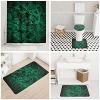 Aotearoa Maori Hei Tiki Bathroom Set Kakariki Kowhaiwhai Puhoro Motif