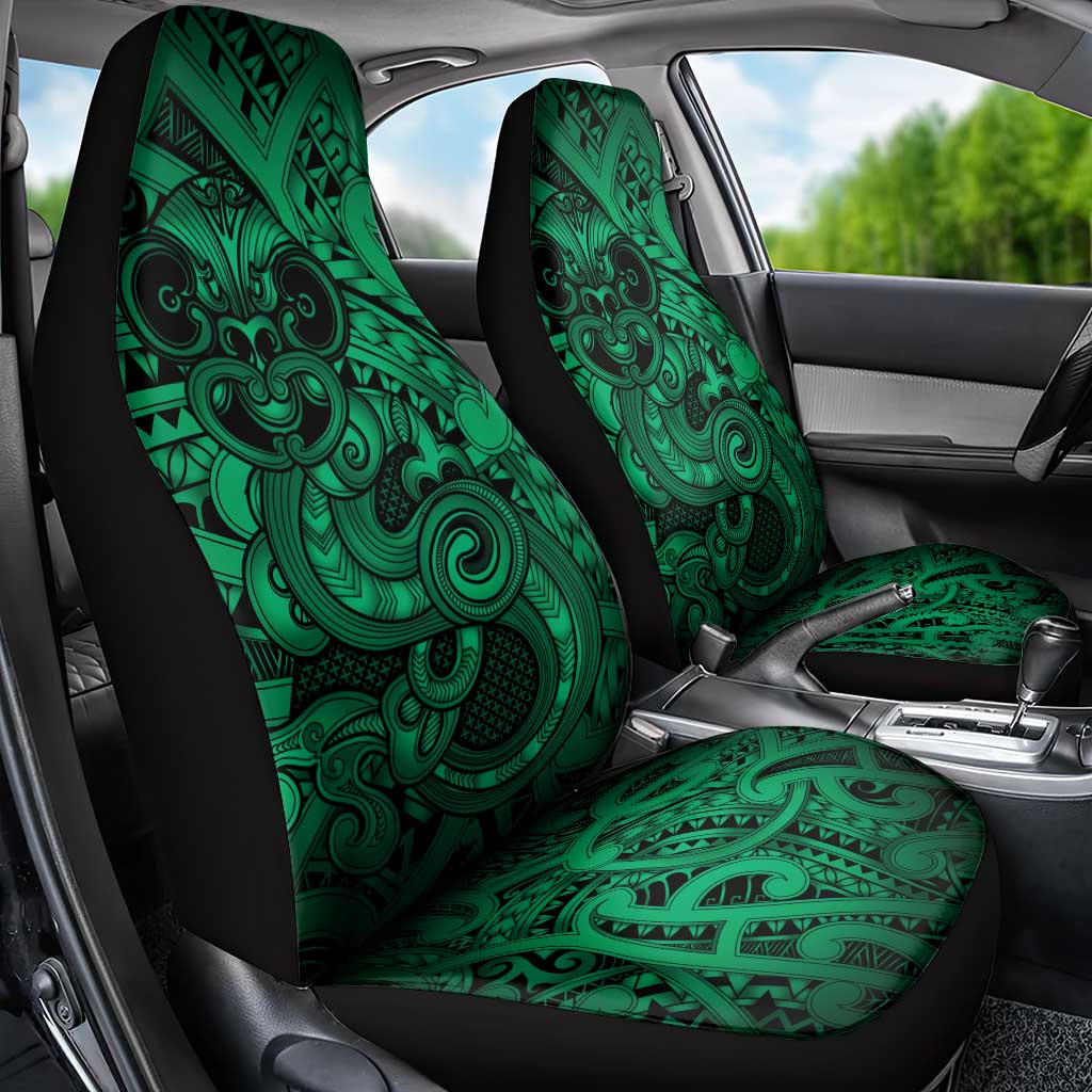 Aotearoa Maori Hei Tiki Car Seat Cover Kakariki Kowhaiwhai Puhoro Motif LT9 - Polynesian Pride