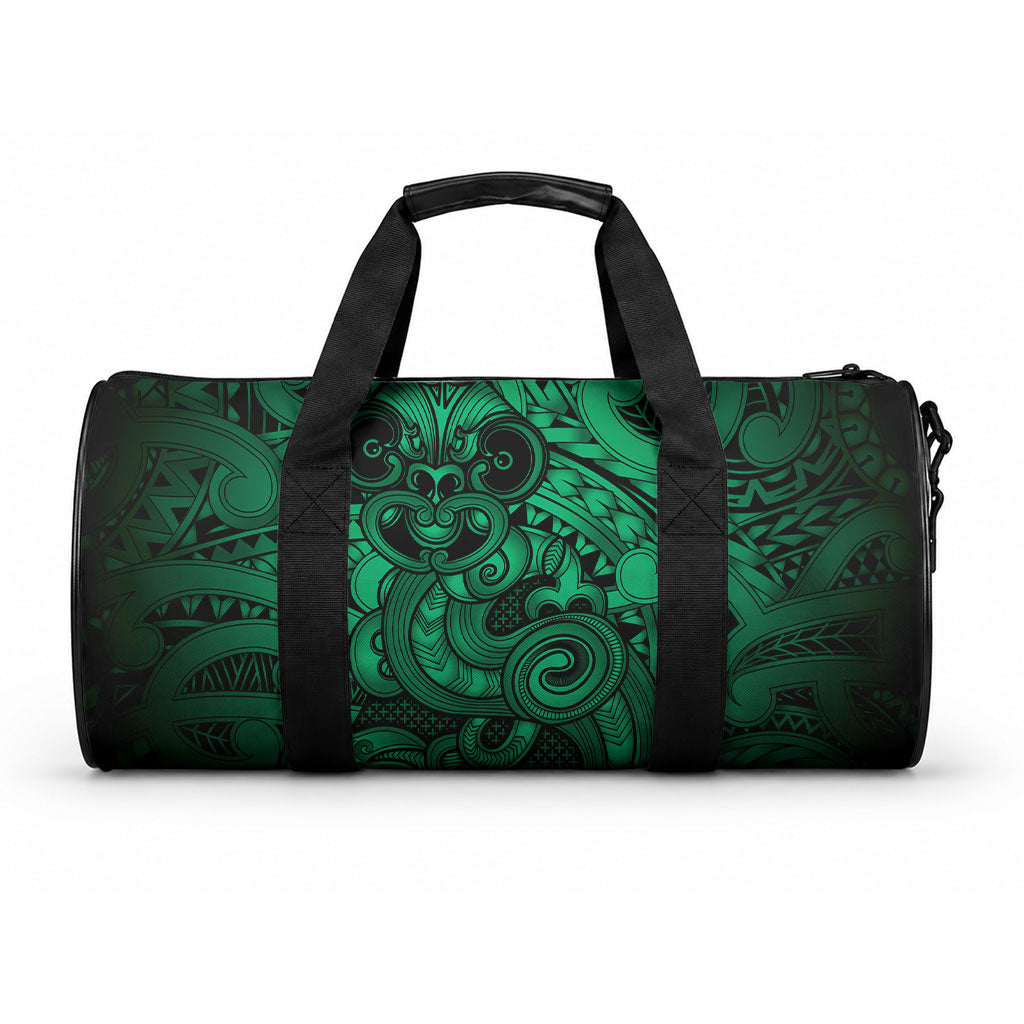 Aotearoa Maori Hei Tiki Duffle Bag Kakariki Kowhaiwhai Puhoro Motif LT9 One size Green - Polynesian Pride
