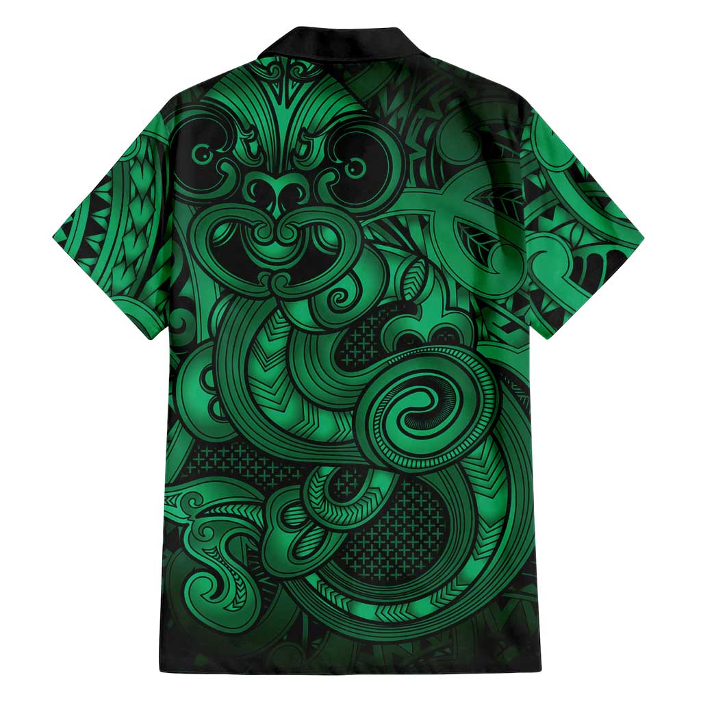 Aotearoa Maori Hei Tiki Family Matching Tank Maxi Dress and Hawaiian Shirt Kakariki Kowhaiwhai Puhoro Motif LT9 - Polynesian Pride