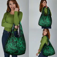 Aotearoa Maori Hei Tiki Grocery Bag Kakariki Kowhaiwhai Puhoro Motif LT9 - Polynesian Pride