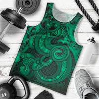 Aotearoa Maori Hei Tiki Men Tank Top Kakariki Kowhaiwhai Puhoro Motif LT9 - Polynesian Pride