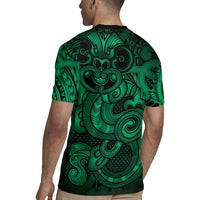 Aotearoa Maori Hei Tiki Rugby Jersey Kakariki Kowhaiwhai Puhoro Motif LT9 - Polynesian Pride