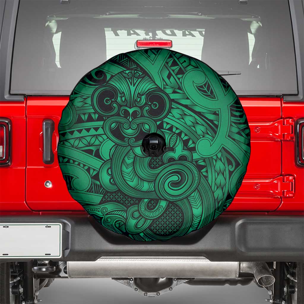 Aotearoa Maori Hei Tiki Spare Tire Cover Kakariki Kowhaiwhai Puhoro Motif LT9 - Polynesian Pride