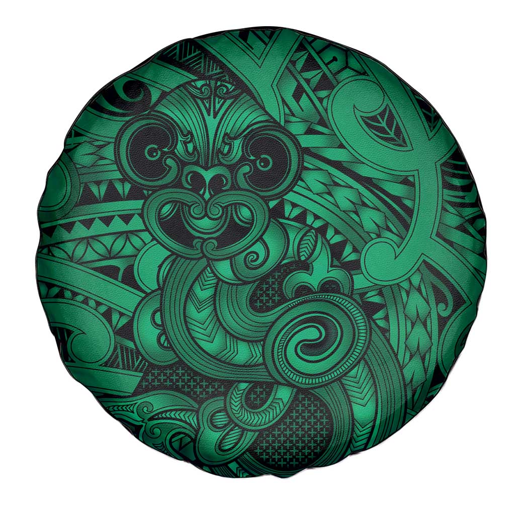 Aotearoa Maori Hei Tiki Spare Tire Cover Kakariki Kowhaiwhai Puhoro Motif LT9 - Polynesian Pride