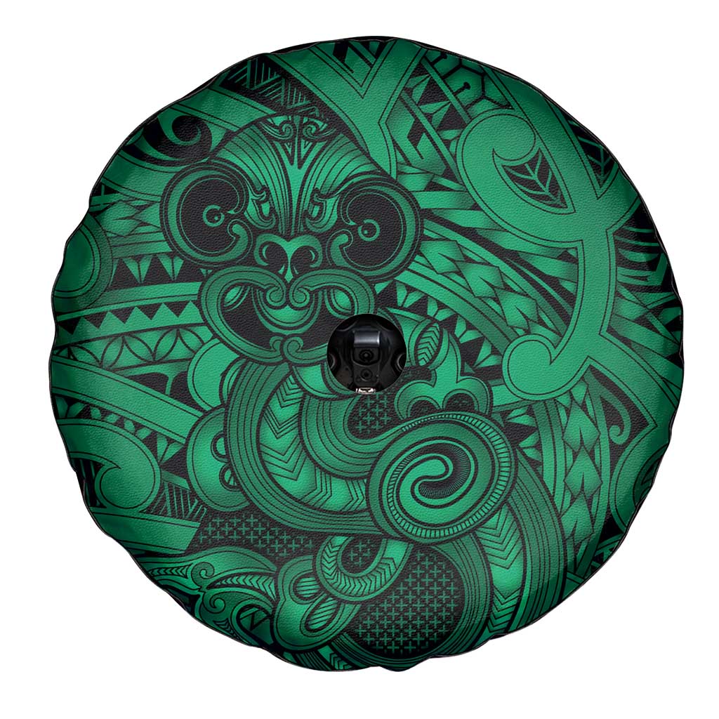 Aotearoa Maori Hei Tiki Spare Tire Cover Kakariki Kowhaiwhai Puhoro Motif LT9 - Polynesian Pride