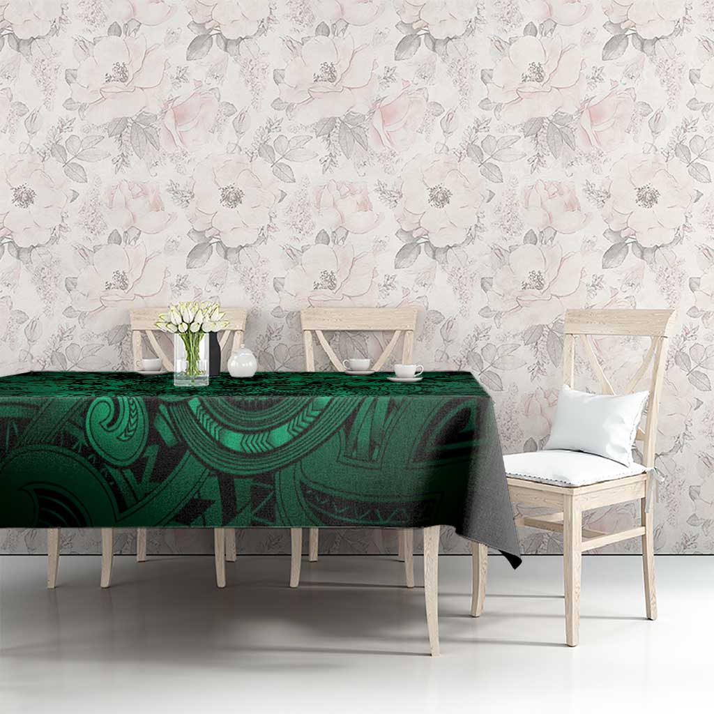 Aotearoa Maori Hei Tiki Tablecloth Kakariki Kowhaiwhai Puhoro Motif