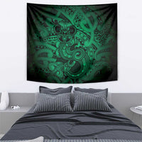 Aotearoa Maori Hei Tiki Tapestry Kakariki Kowhaiwhai Puhoro Motif