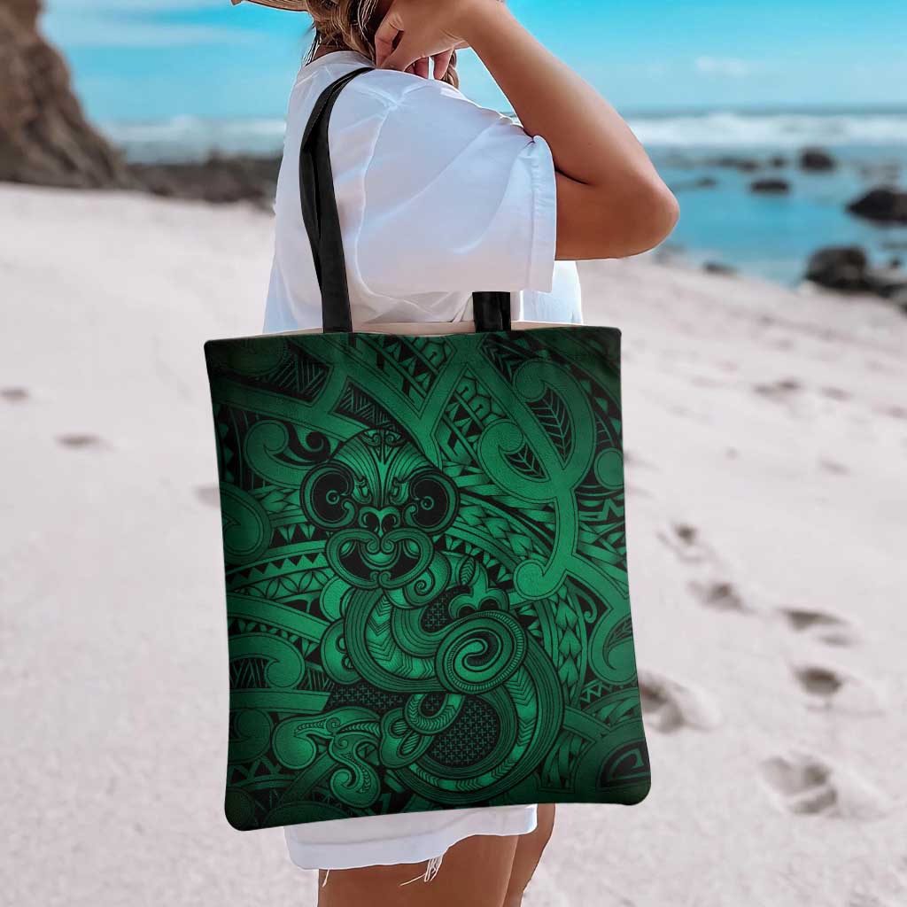 Aotearoa Maori Hei Tiki Tote Bag Kakariki Kowhaiwhai Puhoro Motif LT9 - Polynesian Pride