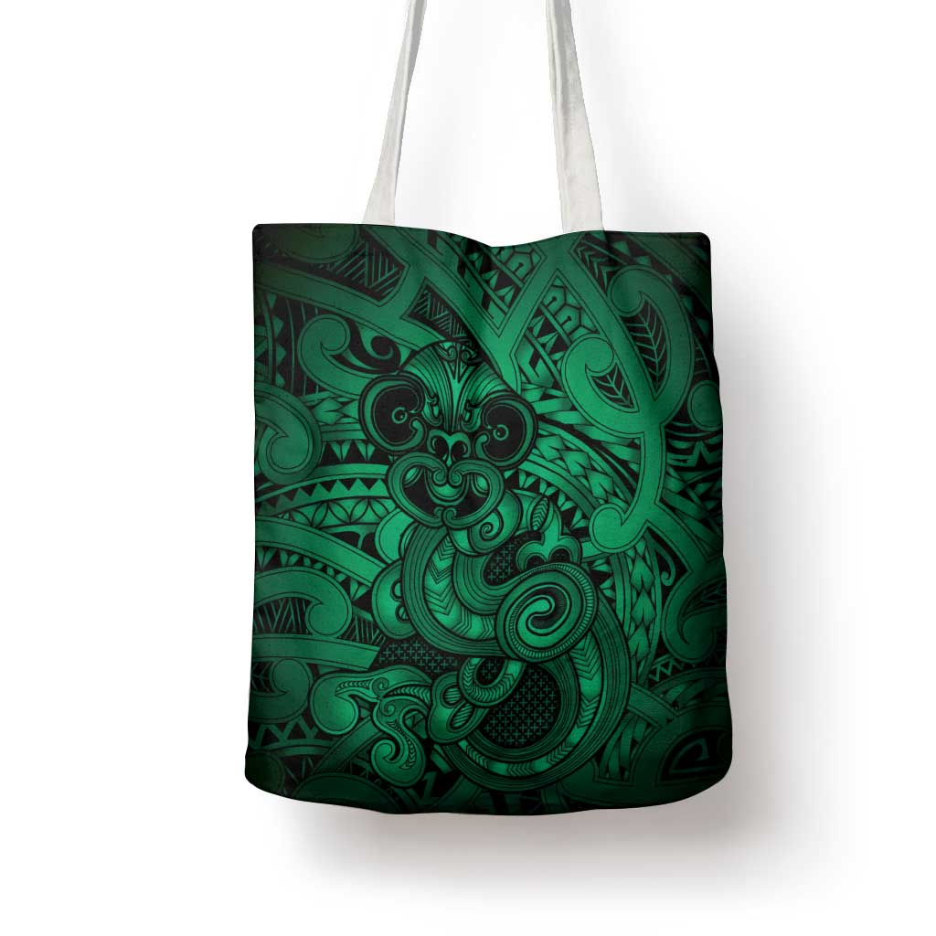 Aotearoa Maori Hei Tiki Tote Bag Kakariki Kowhaiwhai Puhoro Motif LT9 - Polynesian Pride