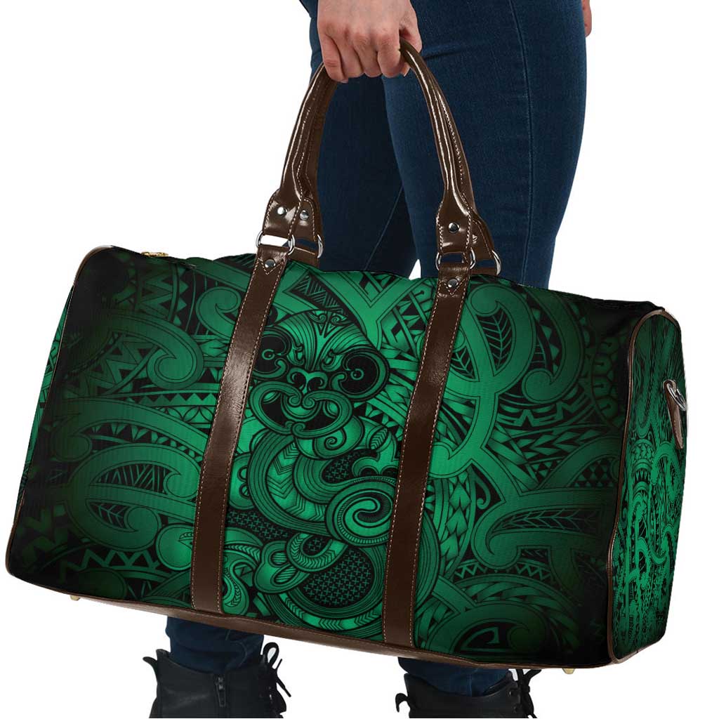Aotearoa Maori Hei Tiki Travel Bag Kakariki Kowhaiwhai Puhoro Motif LT9 - Polynesian Pride
