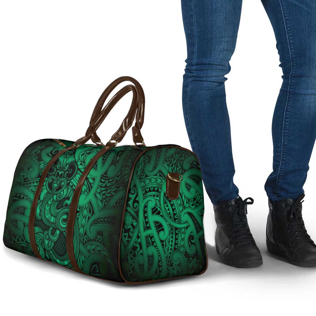 Aotearoa Maori Hei Tiki Travel Bag Kakariki Kowhaiwhai Puhoro Motif LT9 - Polynesian Pride