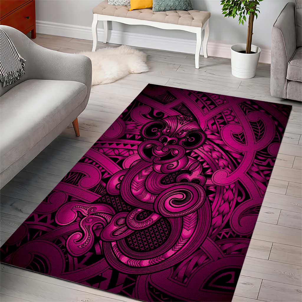 Aotearoa Maori Hei Tiki Area Rug Mawhero Kowhaiwhai Puhoro Motif LT9 - Polynesian Pride