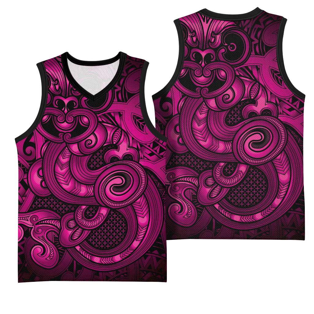 Aotearoa Maori Hei Tiki Basketball Jersey Mawhero Kowhaiwhai Puhoro Motif LT9 - Polynesian Pride