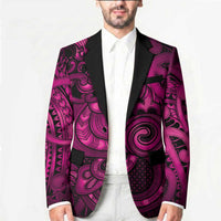 Aotearoa Maori Hei Tiki Blazer Mawhero Kowhaiwhai Puhoro Motif