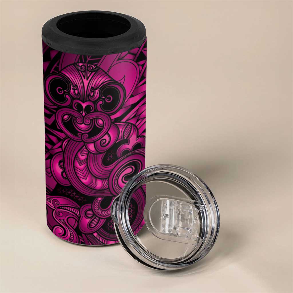 Aotearoa Maori Hei Tiki 4 in 1 Can Cooler Tumbler Mawhero Kowhaiwhai Puhoro Motif LT9 - Polynesian Pride