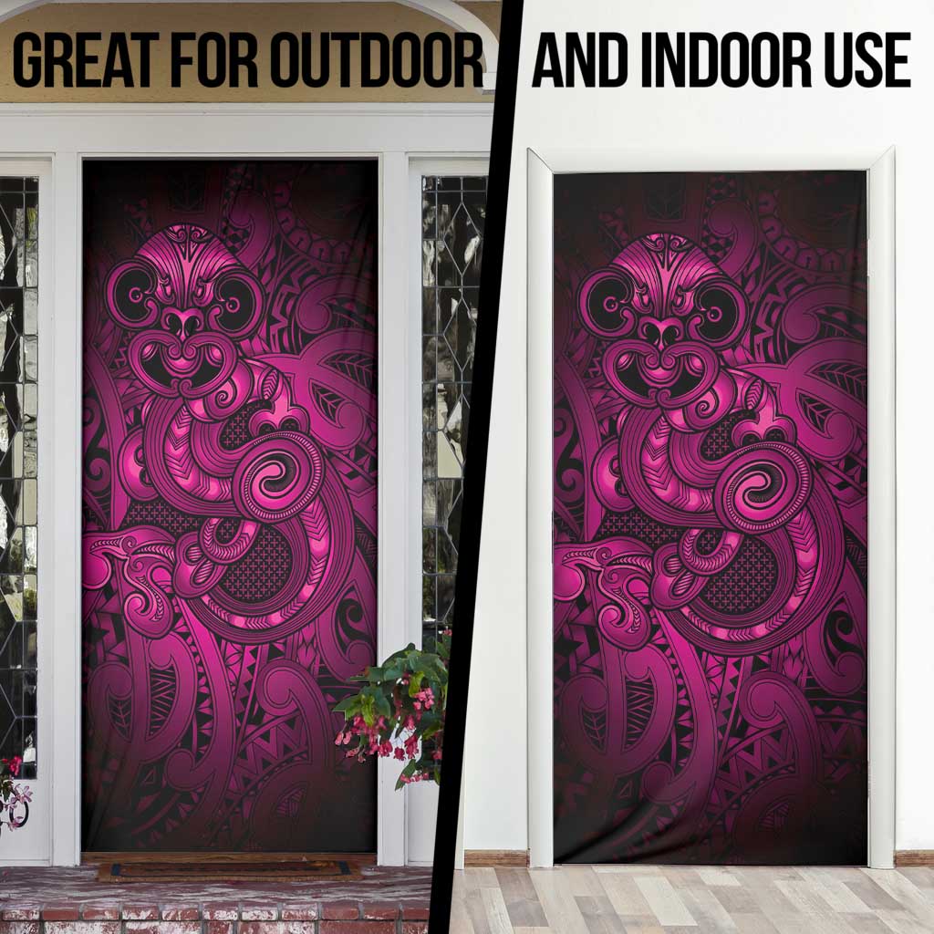 Aotearoa Maori Hei Tiki Door Cover Mawhero Kowhaiwhai Puhoro Motif LT9 - Polynesian Pride