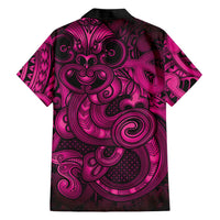 Aotearoa Maori Hei Tiki Family Matching Off Shoulder Maxi Dress and Hawaiian Shirt Mawhero Kowhaiwhai Puhoro Motif LT9 - Polynesian Pride