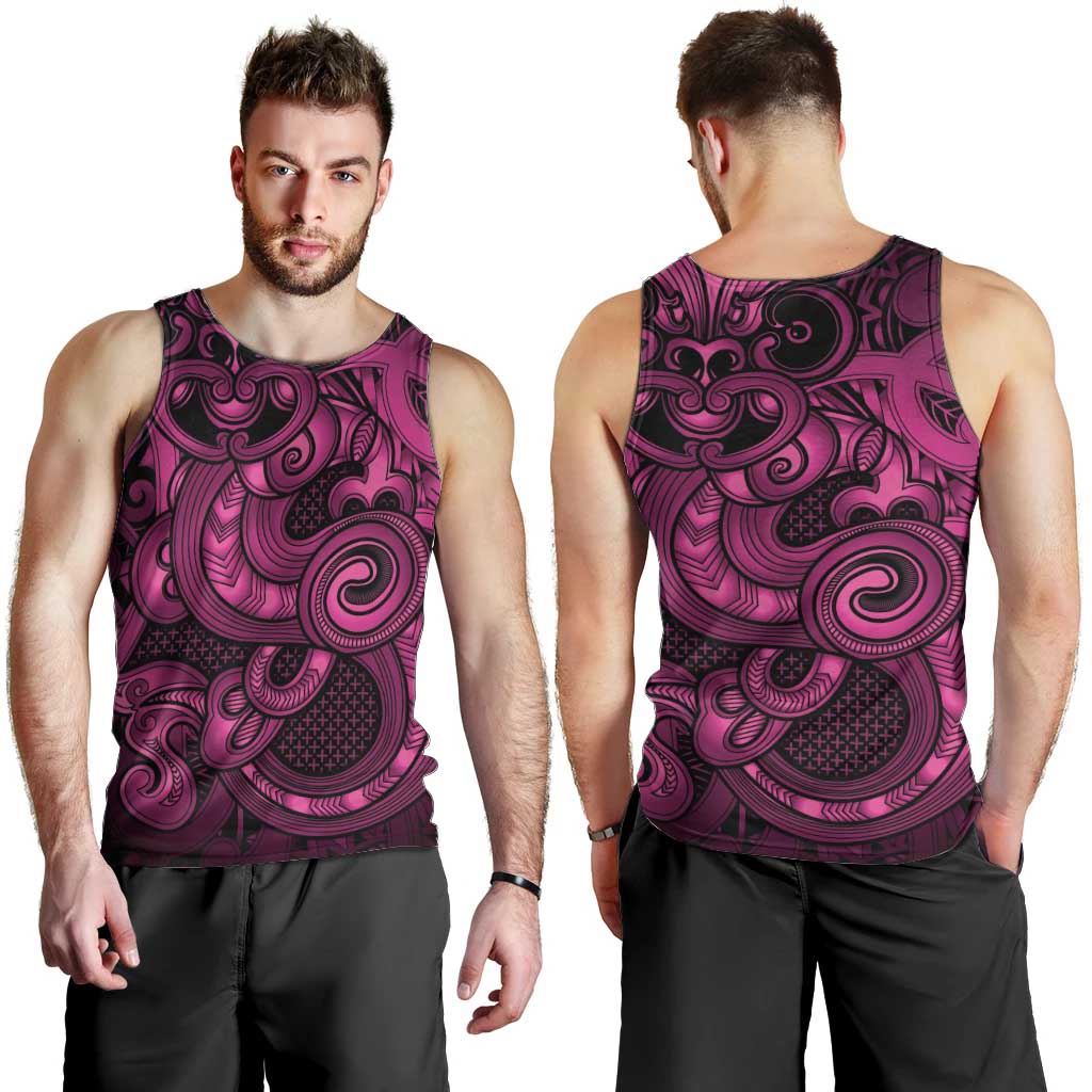 Aotearoa Maori Hei Tiki Men Tank Top Mawhero Kowhaiwhai Puhoro Motif LT9 - Polynesian Pride