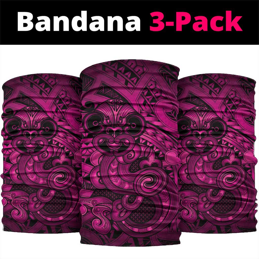 Aotearoa Maori Hei Tiki Neck Gaiter Mawhero Kowhaiwhai Puhoro Motif