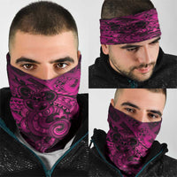 Aotearoa Maori Hei Tiki Neck Gaiter Mawhero Kowhaiwhai Puhoro Motif LT9 - Polynesian Pride