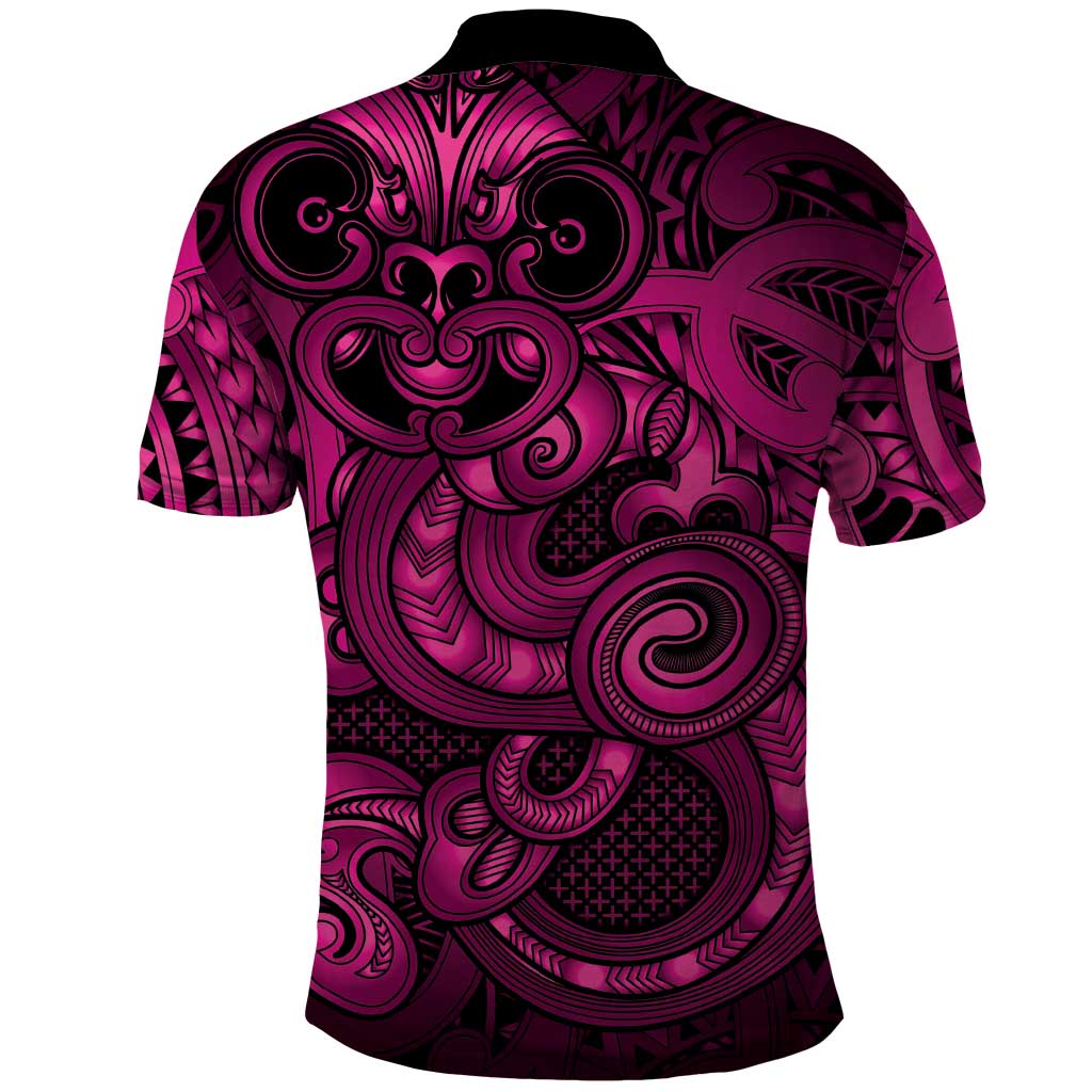 Aotearoa Maori Hei Tiki Polo Shirt Mawhero Kowhaiwhai Puhoro Motif LT9 - Polynesian Pride