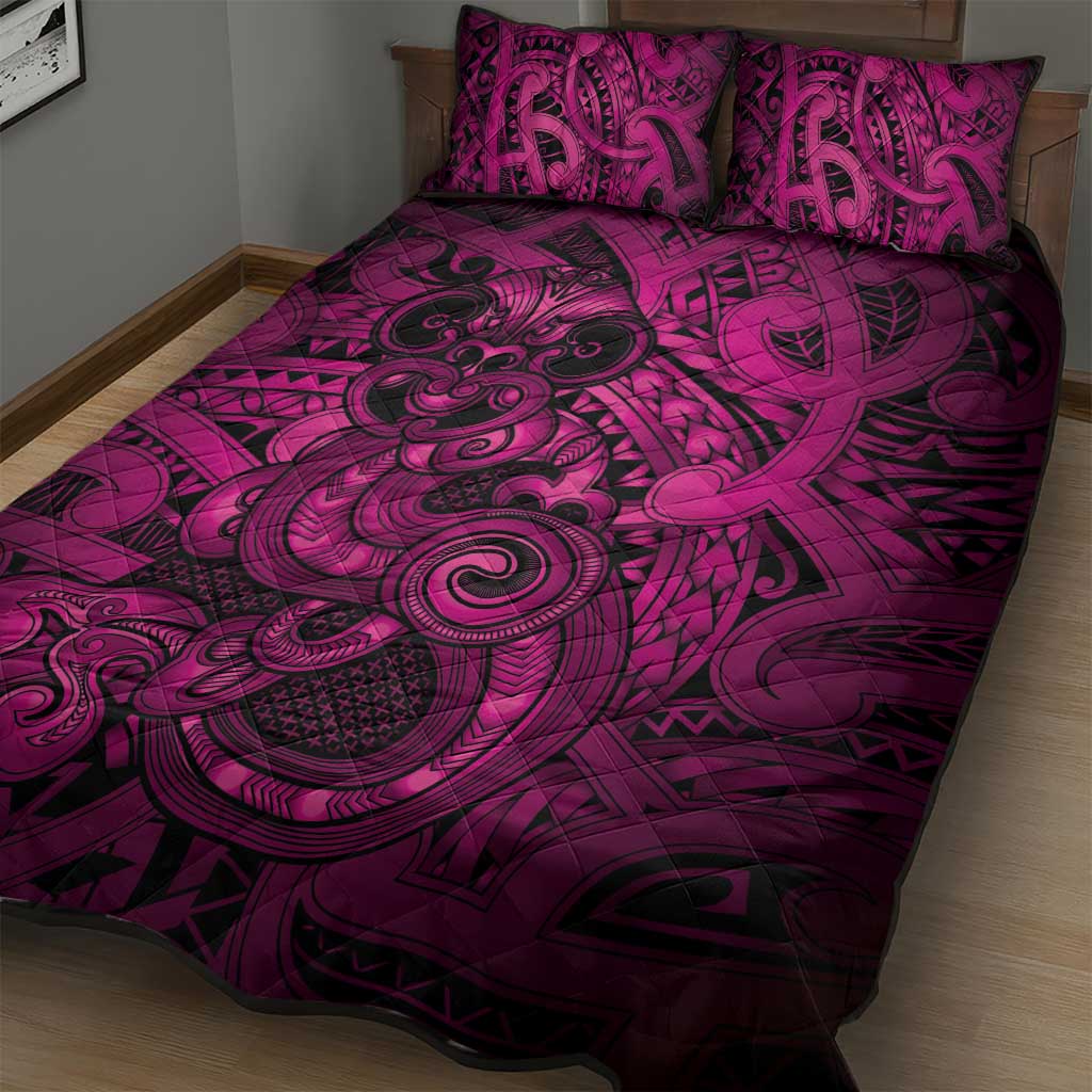 Aotearoa Maori Hei Tiki Quilt Bed Set Mawhero Kowhaiwhai Puhoro Motif LT9 - Polynesian Pride
