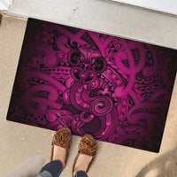 Aotearoa Maori Hei Tiki Rubber Doormat Mawhero Kowhaiwhai Puhoro Motif LT9 - Polynesian Pride