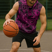 Aotearoa Maori Hei Tiki Sleeveless Hoodie Mawhero Kowhaiwhai Puhoro Motif LT9 - Polynesian Pride