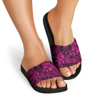 Aotearoa Maori Hei Tiki Slide Sandals Mawhero Kowhaiwhai Puhoro Motif LT9 - Polynesian Pride