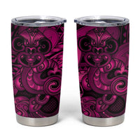 Aotearoa Maori Hei Tiki Tumbler Cup Mawhero Kowhaiwhai Puhoro Motif LT9 Pink - Polynesian Pride