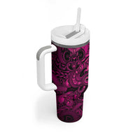 Aotearoa Maori Hei Tiki Tumbler With Handle Mawhero Kowhaiwhai Puhoro Motif LT9 - Polynesian Pride
